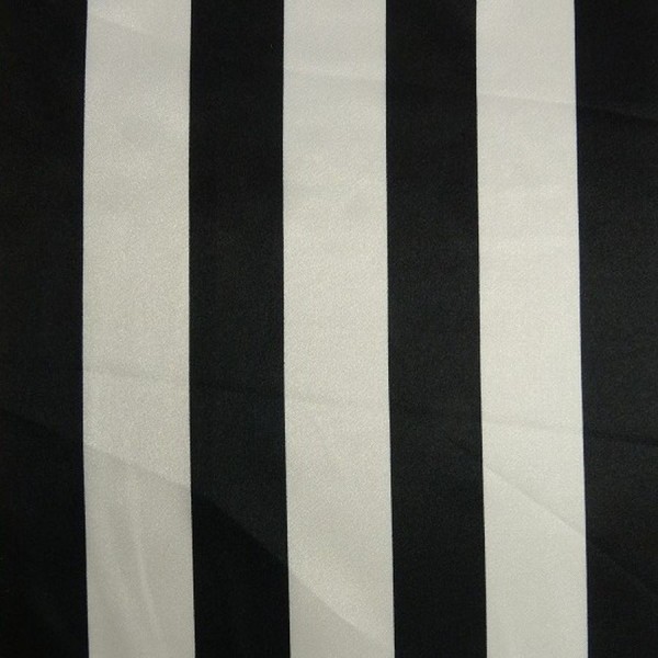 Satin STREIFEN weiß-schwarz