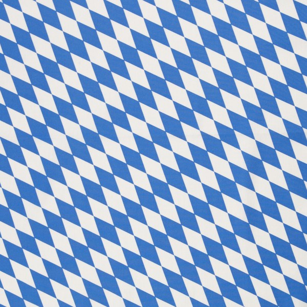 Baumwollstoff Bayernraute weiß-blau KLEIN