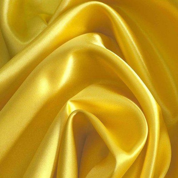 Kettsatin Polyester-Baumwolle gelb