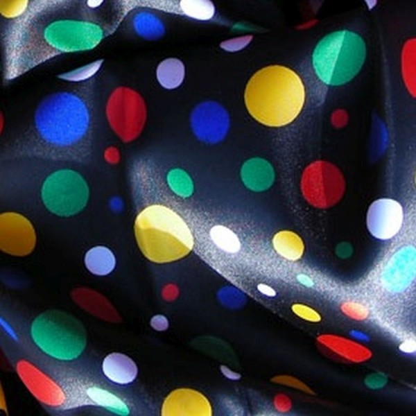 Satin CLOWN schwarz-multicolor