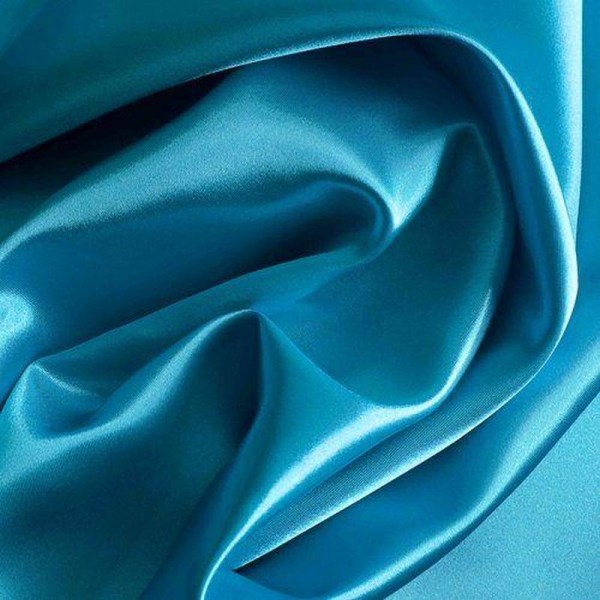 Kettsatin Polyester-Baumwolle türkis