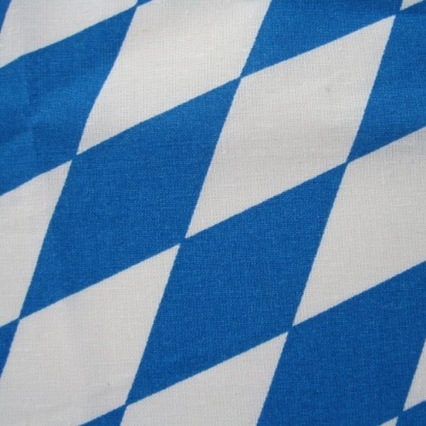 Baumwollstoff Bayernraute weiß-blau