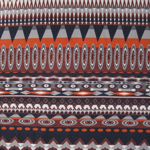 Jersey Quermuster beige-Brauntöne-schwarz