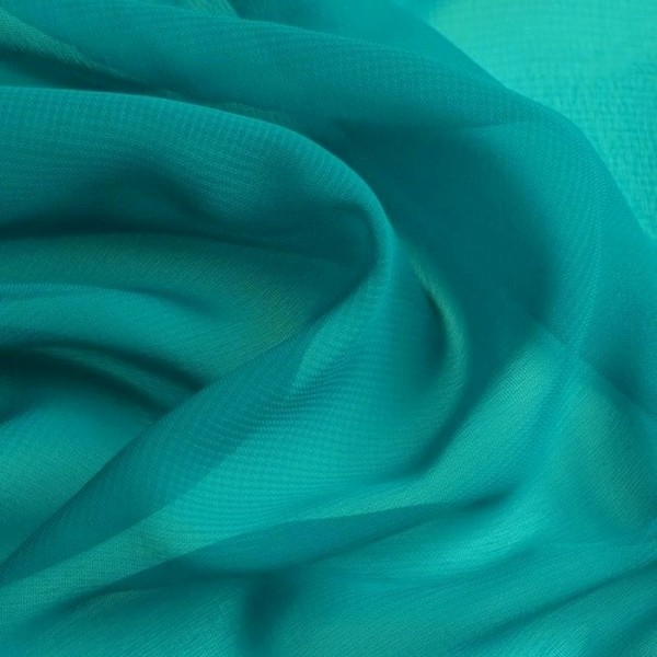 Chiffon SELINA dunkeltürkis (leicht petrol)