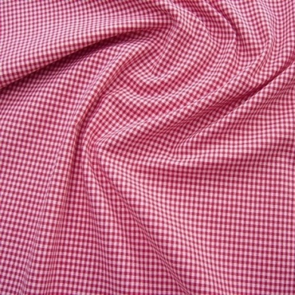 Baumwollstoff Zefir Karo 02 rot