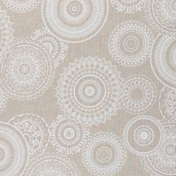 Dekostoff Ornamente beige