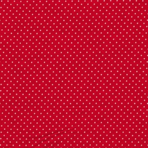 Baumwollstoff JUDITH Tupfen rot-weiß 2 mm  Baumwollstoff JUDITH Tupfen rot-weiß 2 mm