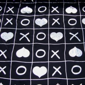 Stoff Folienmotive schwarz-silber Stoff Folienmotive schwarz-silber