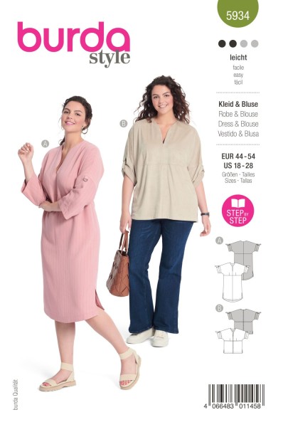 Burda Schnitt 5934 Kleid und Bluse
