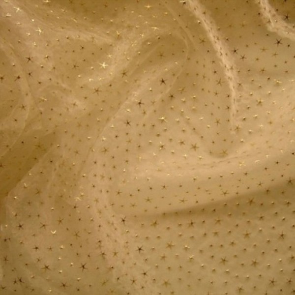 Organza STERNCHEN gold-gold