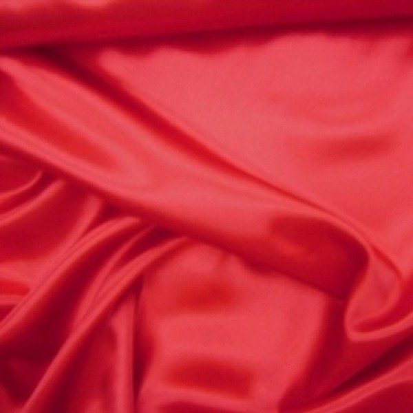Rest Stretchsatin HANNA rot 1,0 Meter
