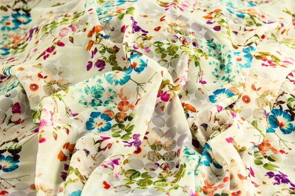 Chiffon natur-grau-multicolor