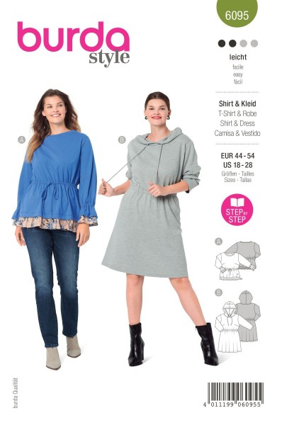 Burda Schnitt 6095 Shirt und Kleid