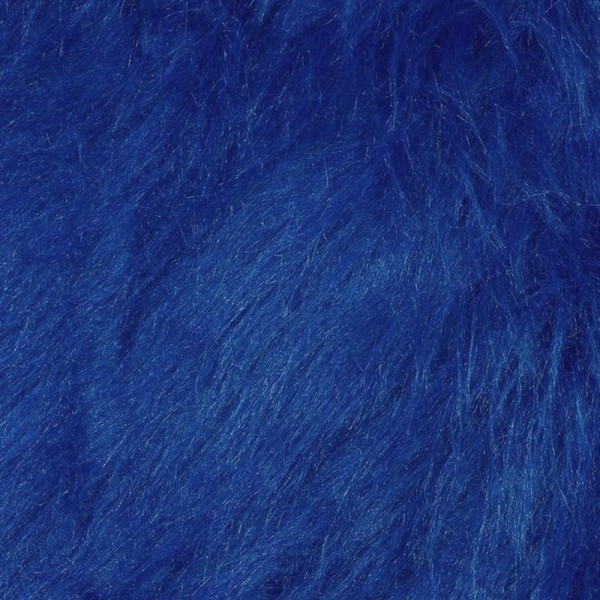 Plüsch Zottel Langhaar Florlänge 50-60mm blau