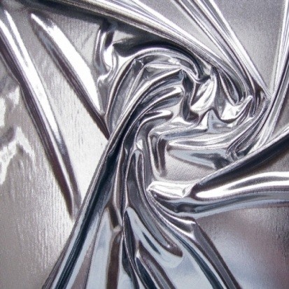 Folienstoff VENUS 110 silber (schwarz)
