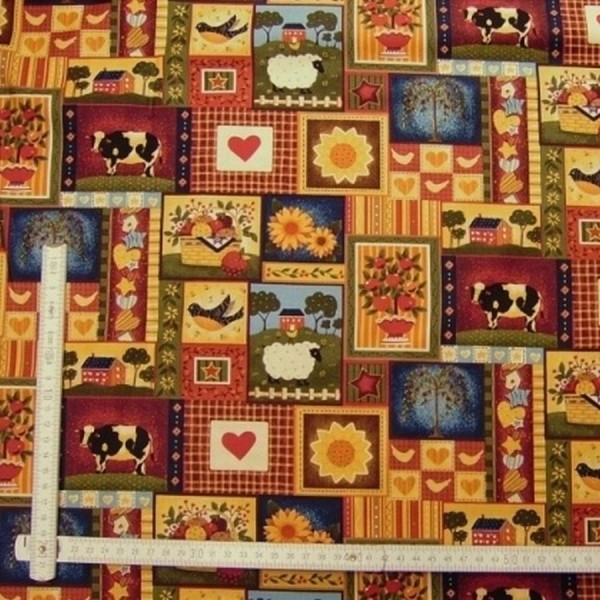 Patchworkstoff Take Me Home multicolor