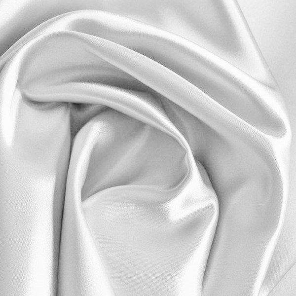 Kettsatin Polyester-Baumwolle weiß