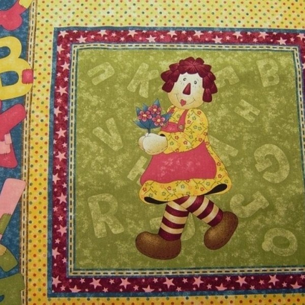 Patchworkstoff ABC Pals multicolor Paneel