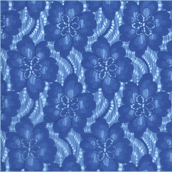 Spitzenstoff FLEUR blau