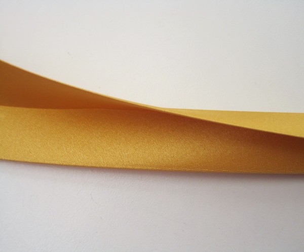 Satin-Schrägband 80/40/20 goldfarbig