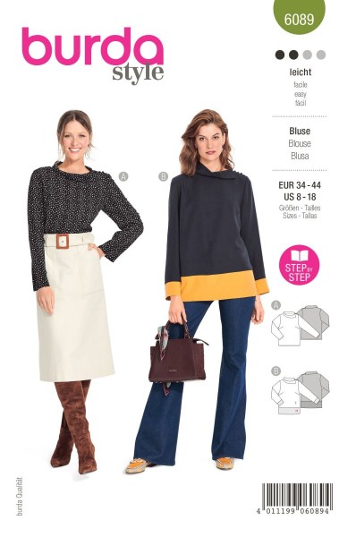 Burda Schnitt 6089 Bluse Shirt