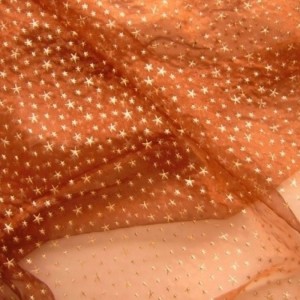 Organza STERNCHEN kupfer-gold Organza STERNCHEN kupfer-gold