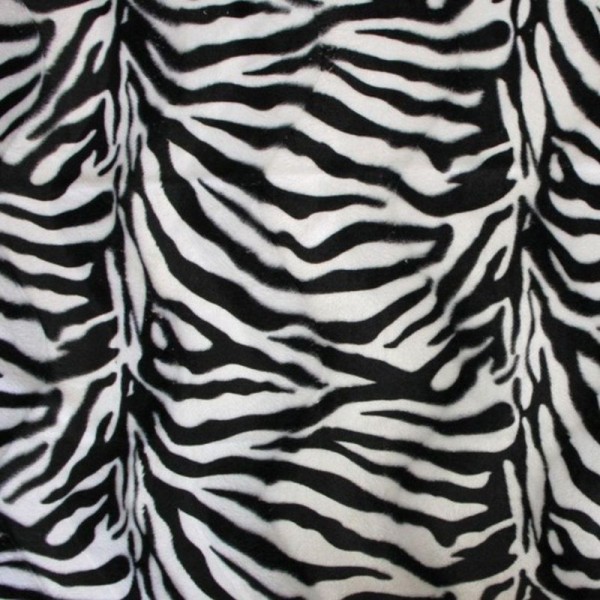 Kunstfell Fellimitat FANNY Zebra schwarz-weiß