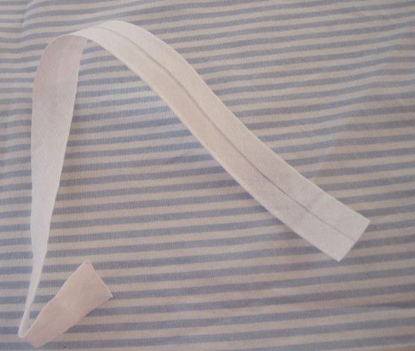 Schrägband Baumwolle 40/20 mm weiß