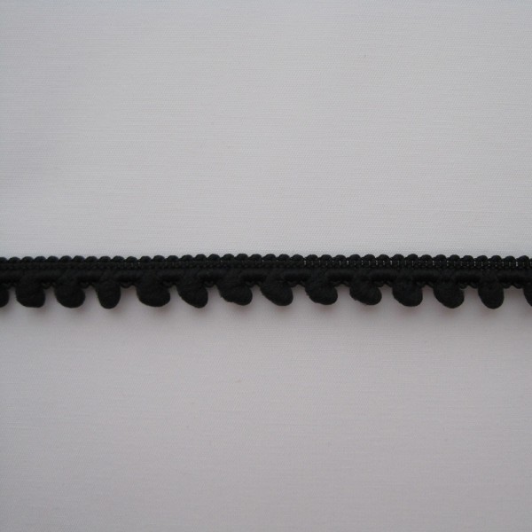 Pomponborte 20 MINI schwarz