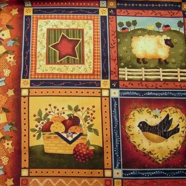 Patchworkstoff Take Me Home multicolor Paneel