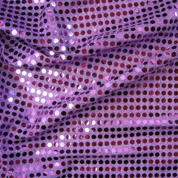 Paillettenstoff RUND 6 mm lila-lila 150/142