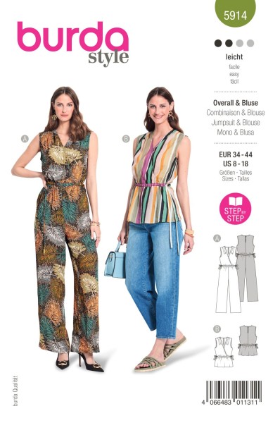 Burda Schnitt 5914 Overall und Bluse