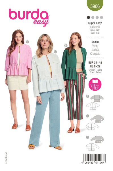 Burda Schnitt 5906 Jacke